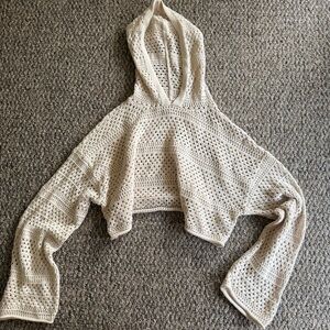 Sincerely Jules Ivory Crochet Hoodie